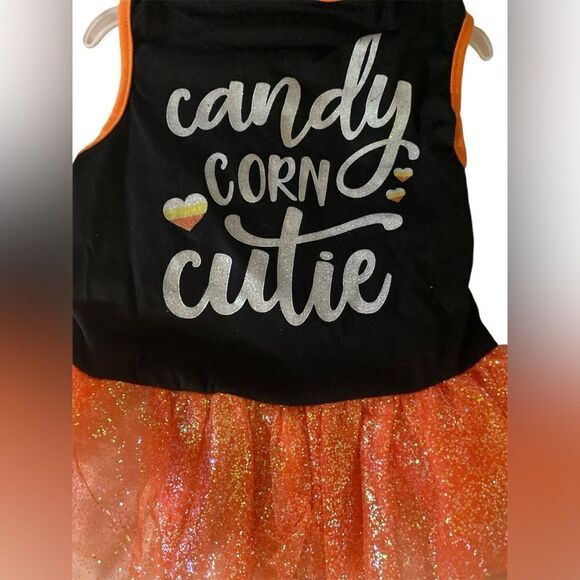 Candy Corn Cutie Dog TuTu Dress - Picture 3 of 5